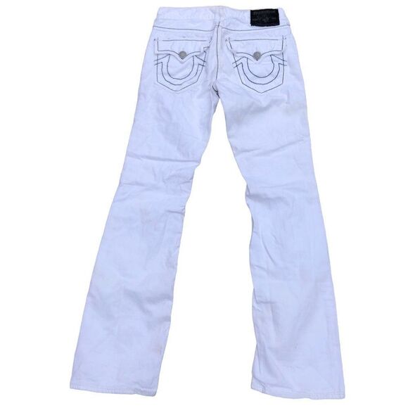 True Religion Jeans Size 30 BILLY GIANT BIG T White - Picture 3 of 12